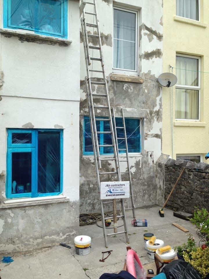 Render repair work in St Agnes