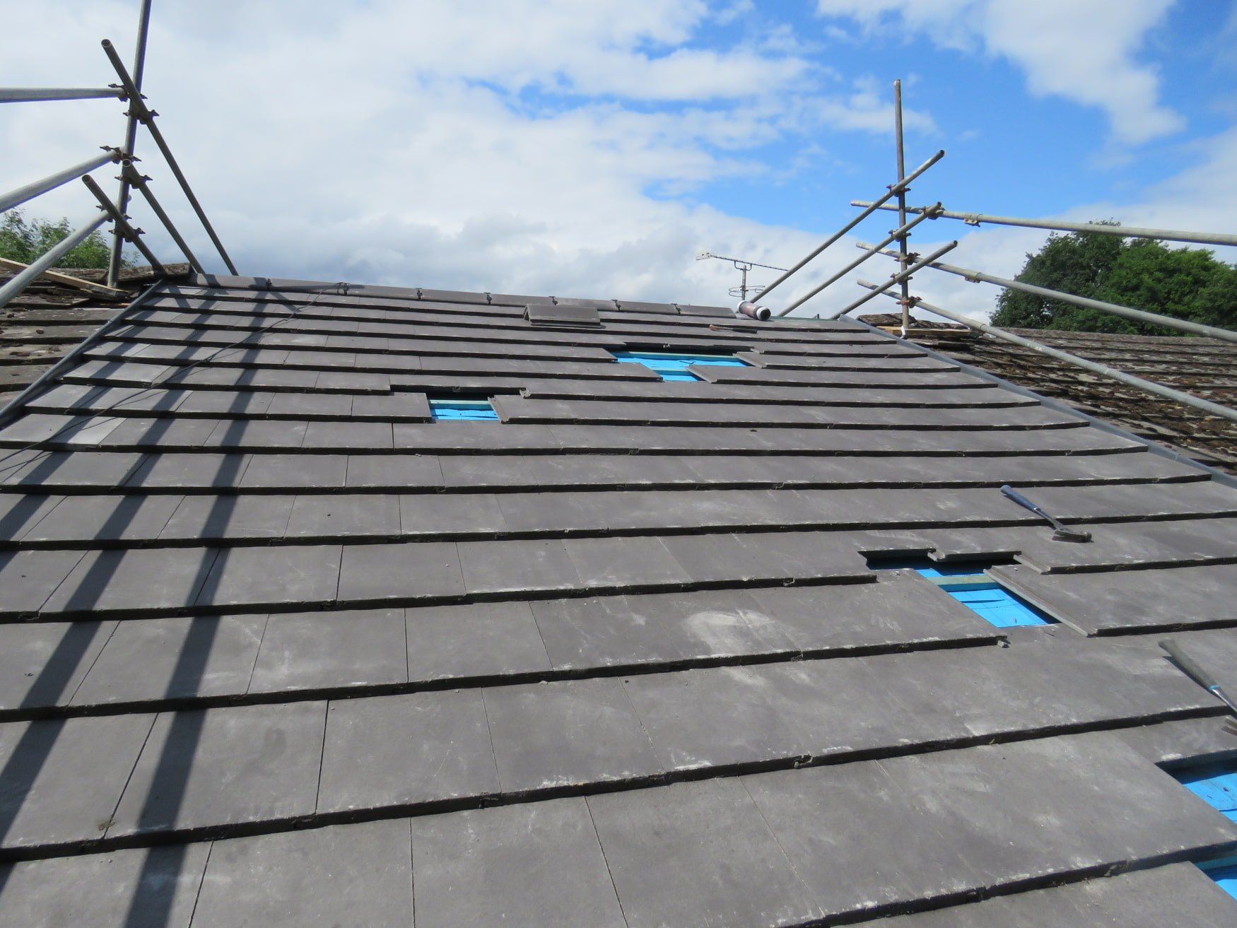 Natural slate roof repair in St Agnes