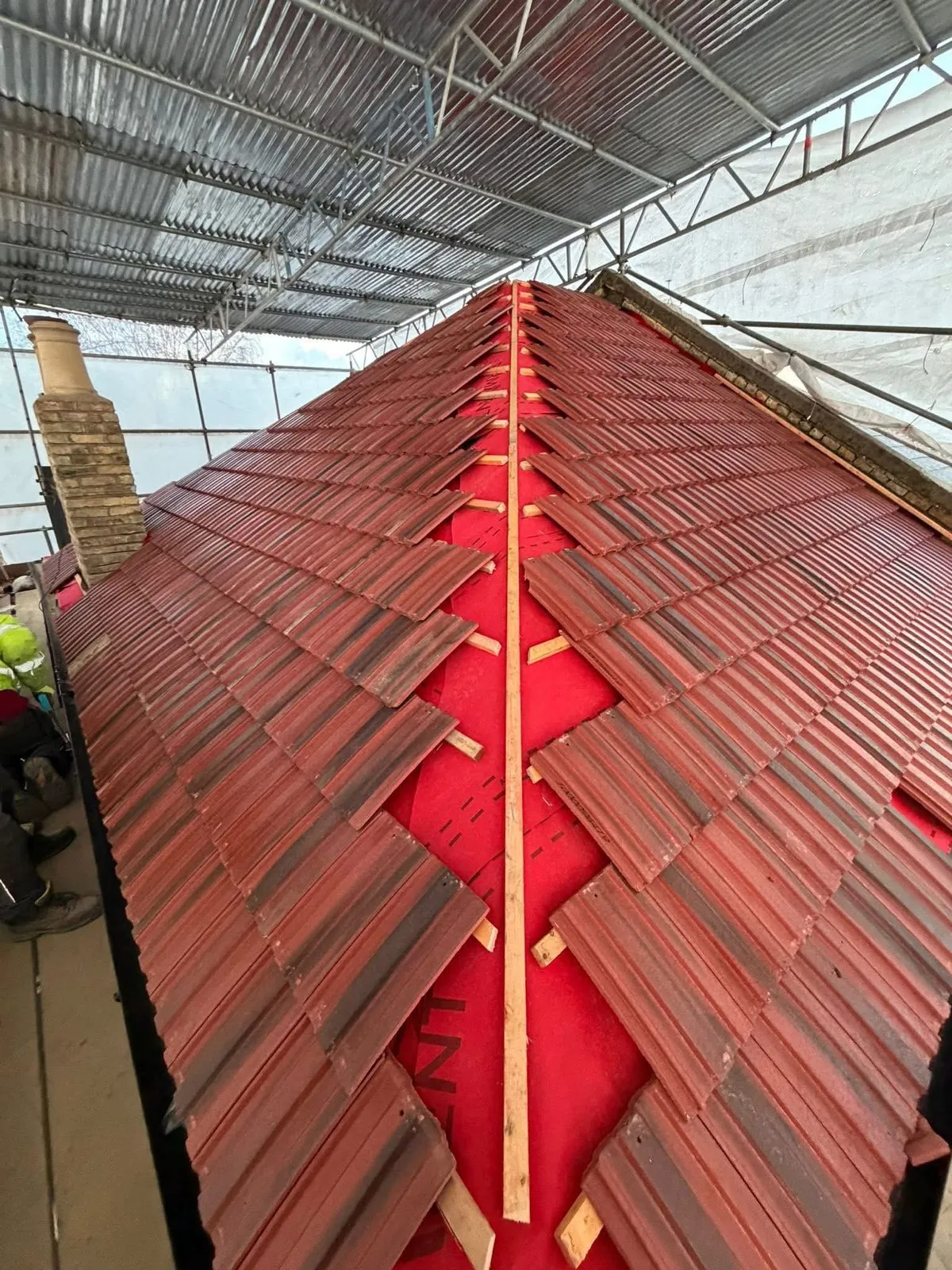 Complete roof replacement with new clay tiles in St Agnes